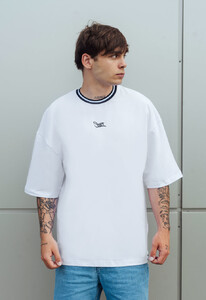 Фото - Футболка белая оверсайз Staff white logo oversize - Men box