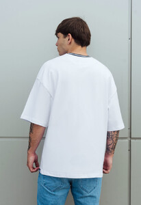 Фото - Футболка белая оверсайз Staff white logo oversize - Men box