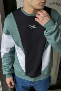 Фото - Теплий оверсайз світшот Staff retro turquoise oversize fleece - Men box