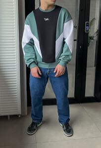 Фото - Теплий оверсайз світшот Staff retro turquoise oversize fleece - Men box