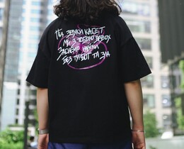 Фото - Футболка чорного кольору Staff x SadSvit black oversize - Men box