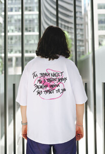 Фото - Футболка біла оверсайз Staff x SadSvit white oversize - Men box
