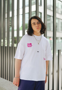 Фото - Футболка біла оверсайз Staff x SadSvit white oversize - Men box