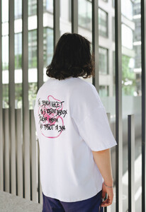 Фото - Футболка біла оверсайз Staff x SadSvit white oversize - Men box