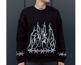 Фото - Теплый оверсайз свитшот Staff fire & wire oversize fleece - Men box
