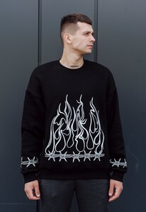 Фото - Теплый оверсайз свитшот Staff fire & wire oversize fleece - Men box