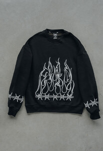 Фото - Теплый оверсайз свитшот Staff fire & wire oversize fleece - Men box