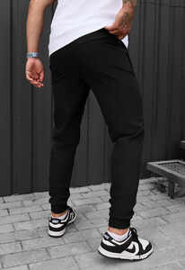 Фото - Джоггеры мужские черные Staff spandex di black - Men box