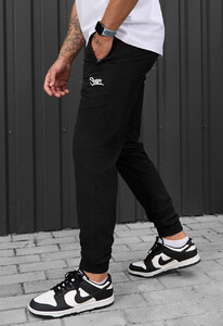 Фото - Джоггеры мужские черные Staff spandex di black - Men box