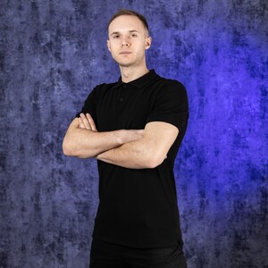 Фото - Поло Pobedov Loft чорне з відкладним коміром - Men box