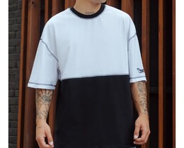 Фото - Футболка черно-белая Staff bli black & white oversize - Men box