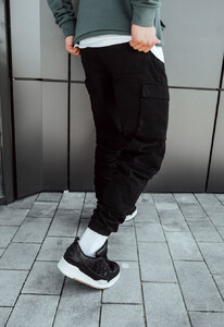 Фото - Штаны черные с карманами Staff cargo SJ black - Men box