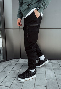 Фото - Штаны черные с карманами Staff cargo SJ black - Men box