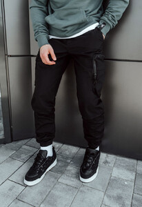 Фото - Штаны черные с карманами Staff cargo SJ black - Men box