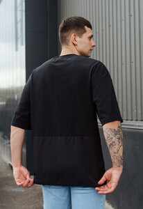 Фото - Футболка черная с карманом Staff ld pocket oversize - Men box