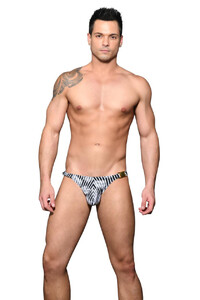 Фото - Плавки Andrew Christian Holiday Buckle смугасті з пряжкою - Men box
