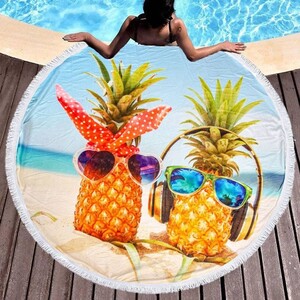 Фото - Круглое полотенце для пляжа от Shamrock разноцветное - Men box