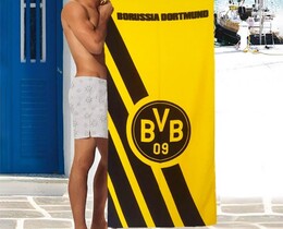 Фото - Мужское полотенце Shamrock желтое с лого Borussia Dortmund - Men box
