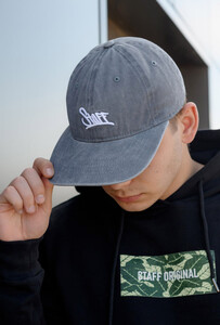 Фото - Молодежная кепка серого цвета Staff gray logo - Men box