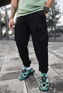Фото - Штаны карго черные Staff cargo tao spandex black - Men box