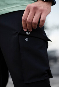 Фото - Штаны карго черные Staff cargo tao spandex black - Men box