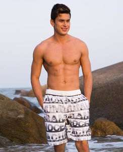 Фото - Белые шорты с надписями  Gailang - Men box