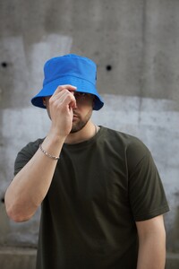 Фото - Блакитна унісекс панама Intruder однотонна з бавовни - Men box