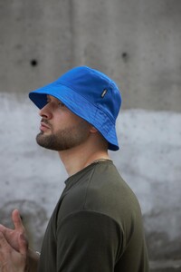 Фото - Блакитна унісекс панама Intruder однотонна з бавовни - Men box