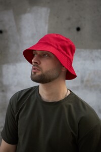 Фото - Яркая унисекс панама Intruder красного цвета - Men box