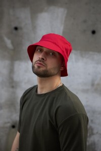 Фото - Яркая унисекс панама Intruder красного цвета - Men box