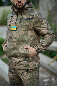 Фото - Чоловічий зелений анорак від Intruder піксельний Terra - Men box