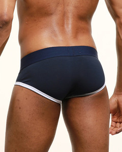 Фото - Мужские брифы Seeinner темно-синие с белой вставкой - Men box