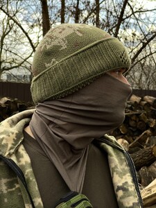 Фото - Шарф труба літній чоловічий від бренду Intruder кольору хакі тоненький - Men box