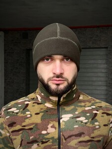 Фото - Флісова шапка для чоловіків Intruder у кольорі хакі - Men box