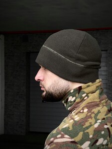 Фото - Флісова шапка для чоловіків Intruder у кольорі хакі - Men box