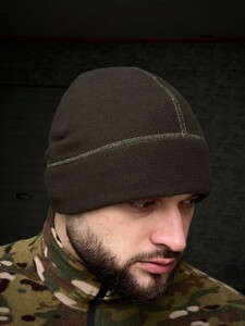 Фото - Флісова шапка для чоловіків Intruder у кольорі хакі - Men box