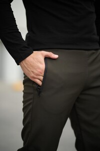 Фото - Зимові джогери Intruder SoftShell Basic кольору хакі - Men box