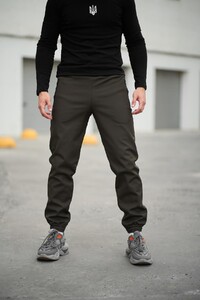 Фото - Зимові джогери Intruder SoftShell Basic кольору хакі - Men box