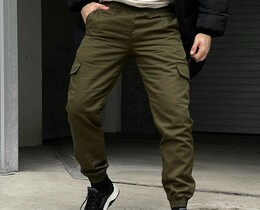 Фото - Утепленные мужские штаны карго Intruder цвета хаки - Men box