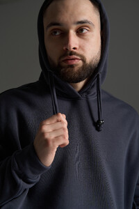 Фото - Зимове худі на флісі від Intruder у кольорі графіт - Men box