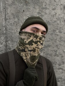 Фото - Бафф чоловічий камуфляжний флісовий Intruder піксель кольору хакі - Men box