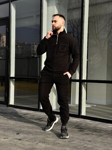 Фото - Базовый флисовый костюм Intruder Fleece черного цвета - Men box