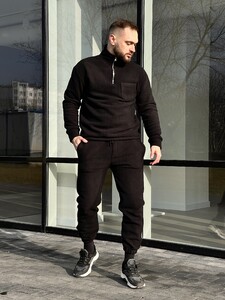 Фото - Базовый флисовый костюм Intruder Fleece черного цвета - Men box