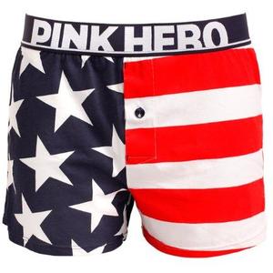 Фото - Мужские семейные трусы с рисунком звезд и красными полосами Pink Hero - Men box
