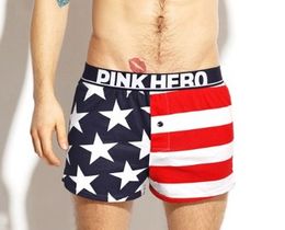 Фото - Мужские семейные трусы с рисунком звезд и красными полосами Pink Hero - Men box