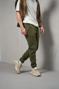 Фото - Штани чоловічі Intruder Fleece тринитка кольору хакі - Men box