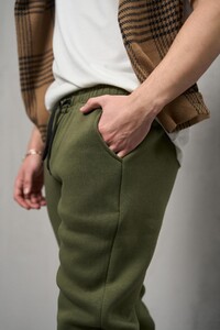 Фото - Штани чоловічі Intruder Fleece тринитка кольору хакі - Men box