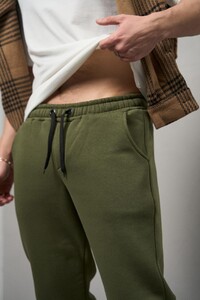 Фото - Штани чоловічі Intruder Fleece тринитка кольору хакі - Men box