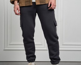 Фото - Мужские штаны на флисе Intruder Cose темно-серого цвета - Men box
