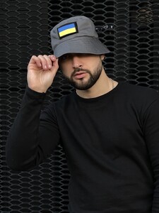 Фото - Патріотична панама Intruder сірого кольору з прапором - Men box
